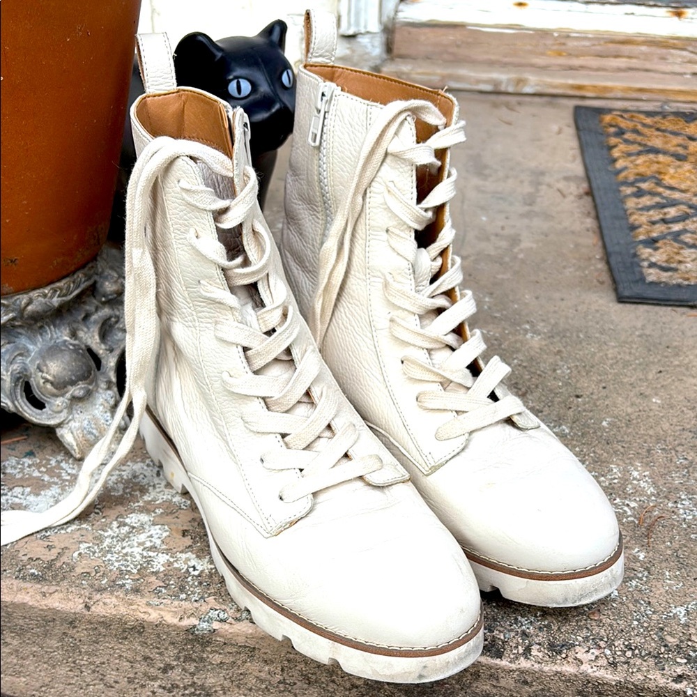 Vionic Lani White Leather Boots - image 1